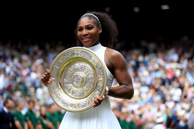 Serena Williams winning Wimbledon