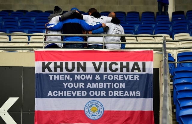 Leicester City fans paid their respects
