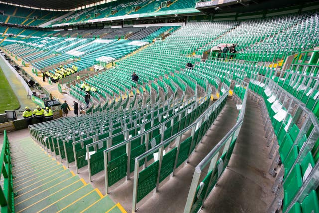 Rail seating at Celtic