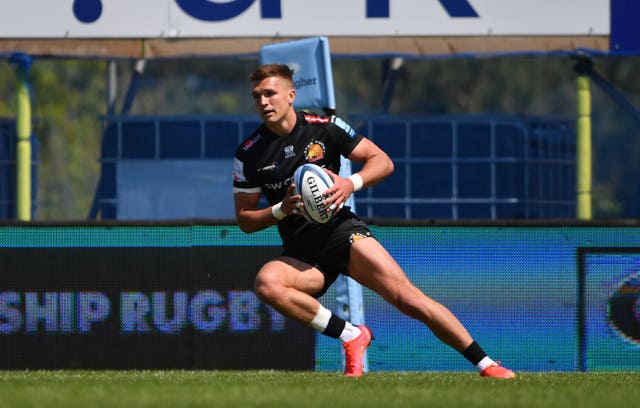 Henry Slade scored twice as Gallagher Premiership champions Exeter registered 12 tries in a 74-3 demolition of Newcastle (Simon Galloway/PA).