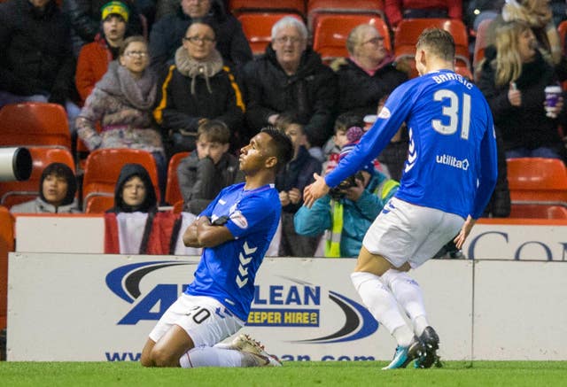 Alfredo Morelos scored twice before his red card 