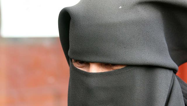 A woman wearing a niqab