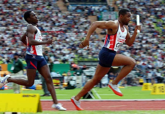 Darren Campbell (right) will work again with his former relay team-mate Christian Malcolm
