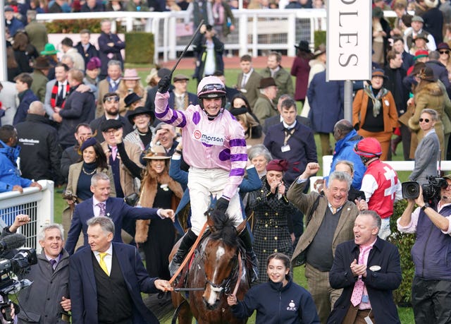 A jubilant Harry Cobden