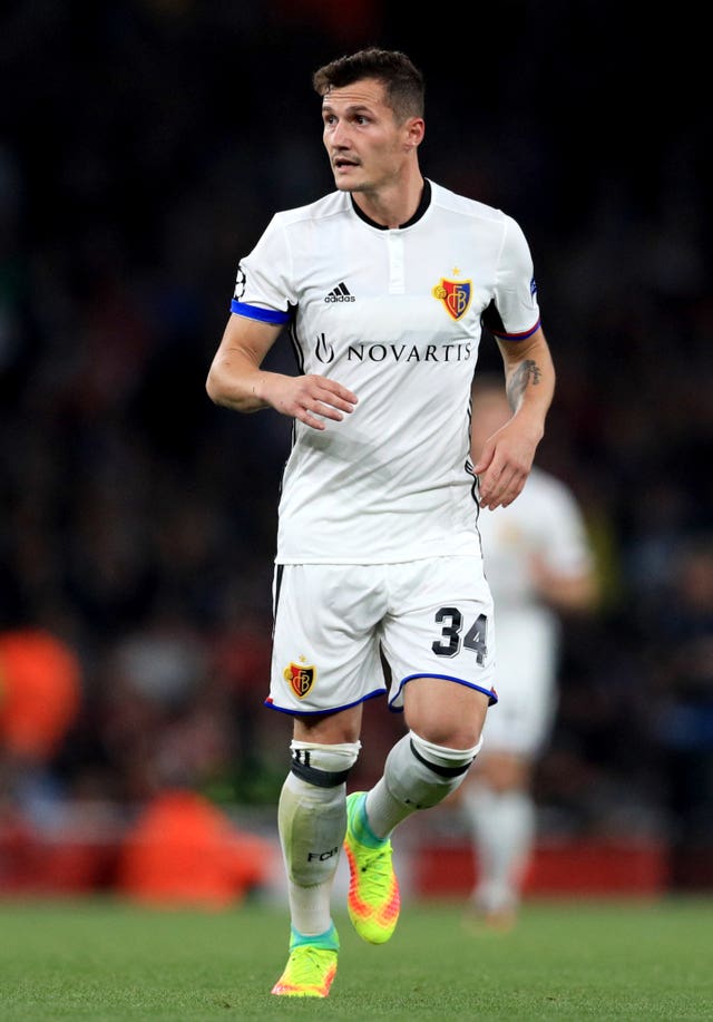 Taulant Xhaka in action for Basel