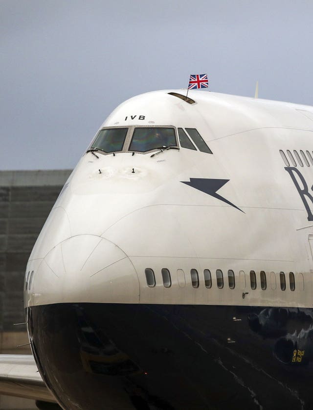 The aircraft was flown for nearly 60 million miles until its retirement (Steve Parsons/PA)