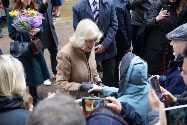 Camilla speaks to the public