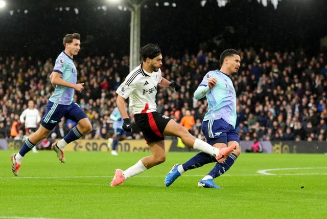 Raul Jimenez fires Fulham in front against Arsenal