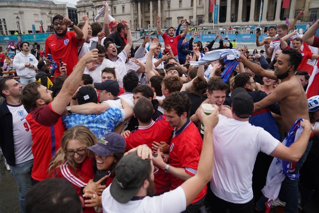 Fans watch England v Germany