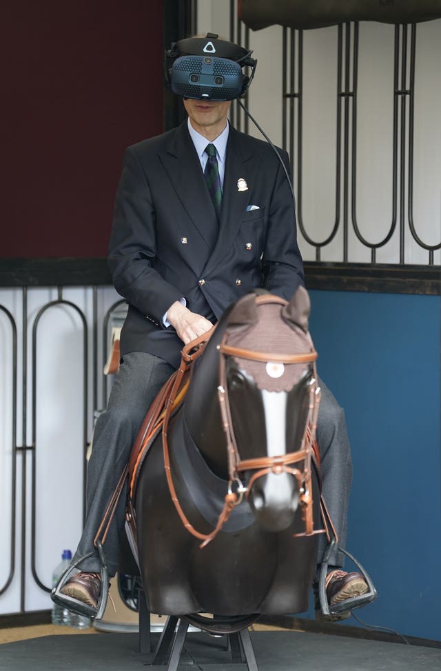 Duke Of Edinburgh Tries Virtual Reality Headset At Royal Windsor Horse duke-of-edinburgh-tries-virtual-reality-headset-at-royal-windsor-horse
