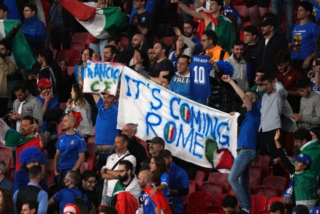 Football was going to Rome after Italy's final victory