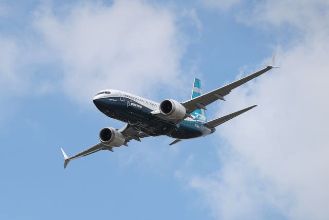A Boeing 737 Max jet