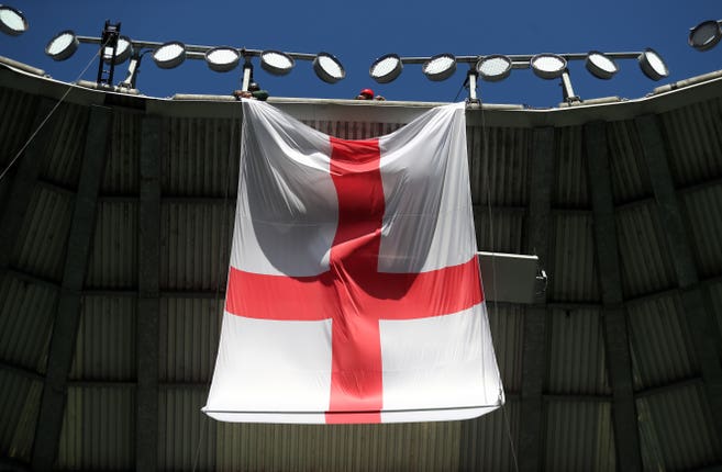 An England flag at Twickenham