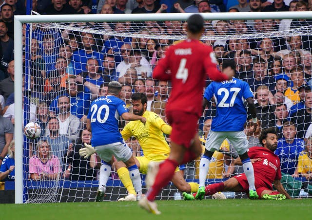 Neal Maupay is denied by Alisson Becker 