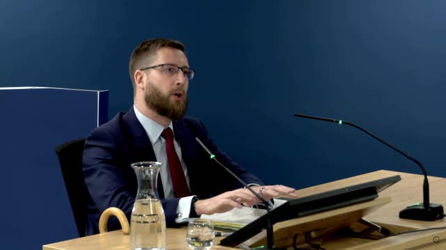 Simon Case giving evidence at the UK Covid-19 Inquiry