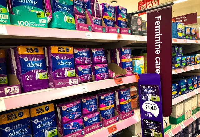 Sanitary products stock