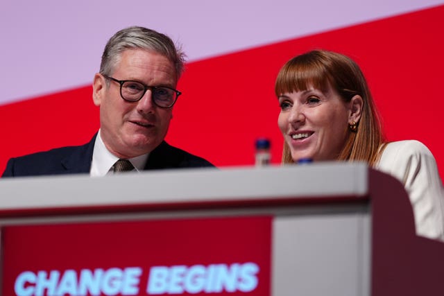 Angela Rayner with Prime Minister Sir Keir Starmer