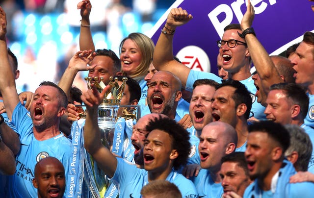 Pep Guardiola was right among the celebrations 