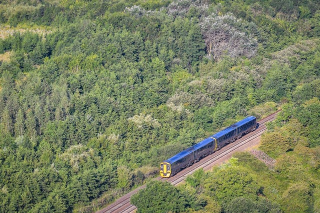 A GWR train on the railway