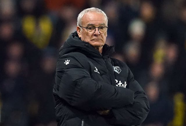 Claudio Ranieri watches his Watford team lose to Norwich