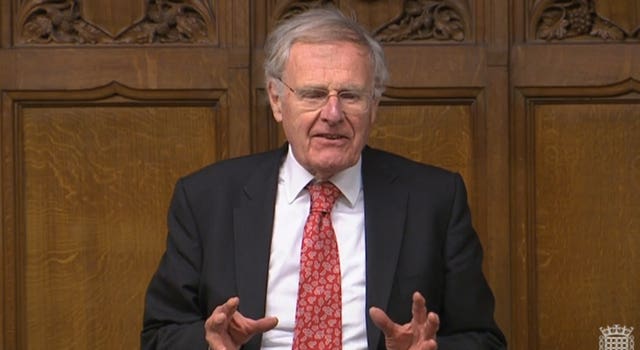 Sir Christopher Chope speaks in the House of Commons