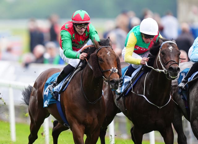 Mill Stream (right) winning the Duke of York Stakes