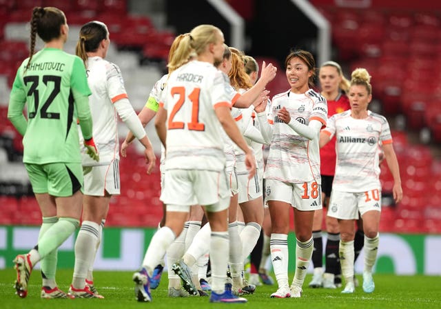 Bayern Munich players celebrate