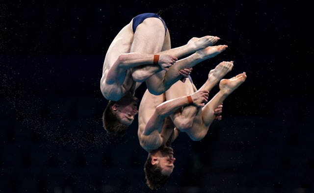 Great Britain's Tom Daley and Matty Lee in perfect synchronicity