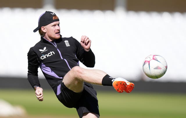 Jordan Cox during an England nets session