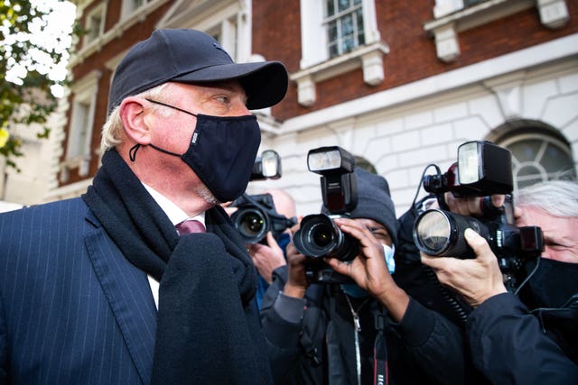 Boris Becker arrives at Westminster Magistrates' Court 