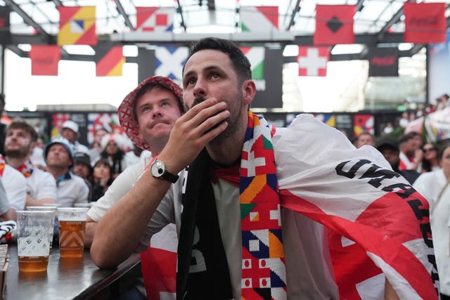 Fans watching Spain v England – UEFA Euro 2024