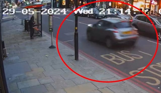 CCTV of the Nissan Juke being driven by Javon Riley