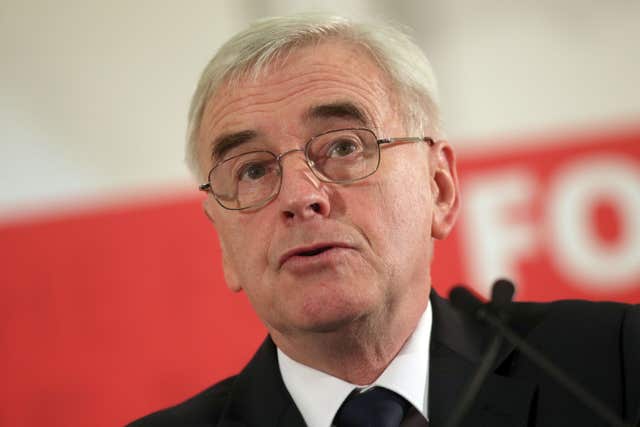 Shadow chancellor John McDonnell said he wanted a Socialist society (PA)