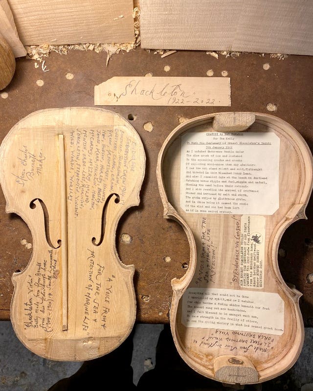 Ernest Shackleton Driftwood Violin