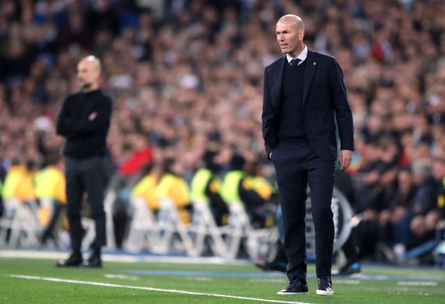 Pep Guardiola (left) and Zinedine Zidane (right) have won five Champions Leagues between them as managers