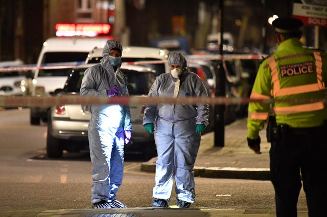 Murder investigation in north london