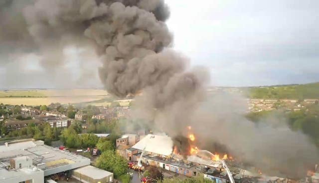 Baldock industrial estate fire