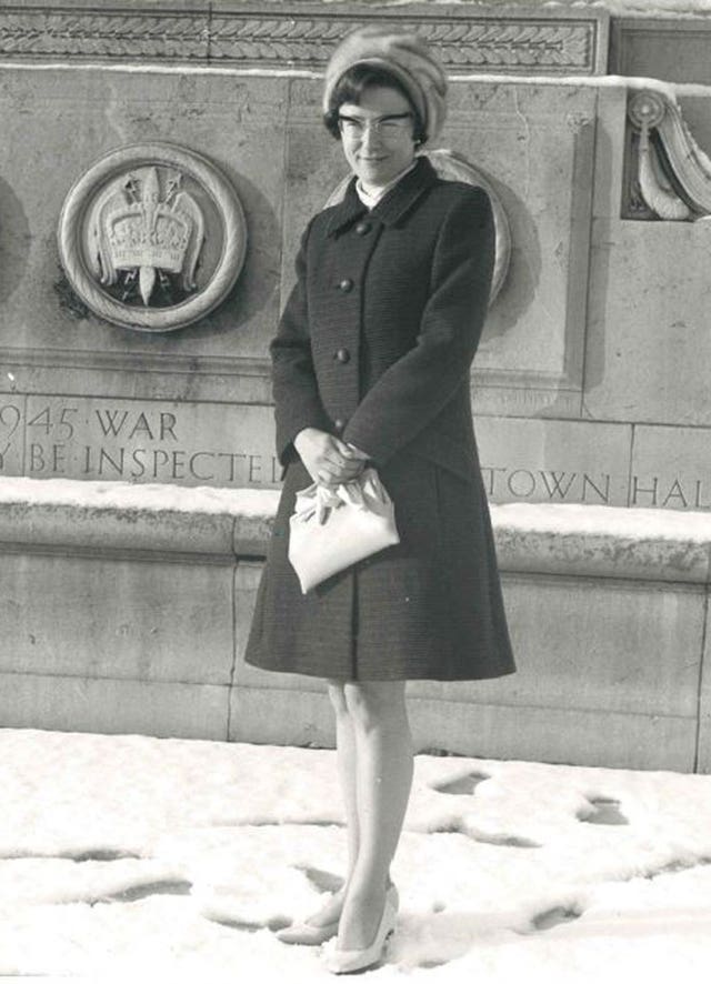 Black and white photo of Myra Thompson as a young woman