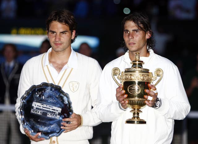 A first Wimbledon final defeat for Federer as he is beaten by Nadal in 2008