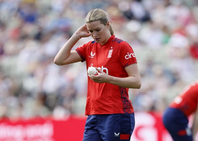 Lauren Bell overcame a difficult start to finish with three for 22 against Pakistan last weekend (Richard Sellers/PA)