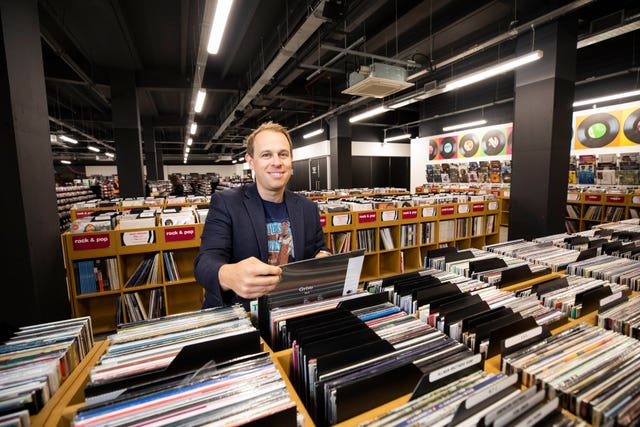 HMV owner Doug Putman said customers will have to sanitise their hands before flicking through the A to Z section when stores reopen on Monday (Fabio De Paola/PA)