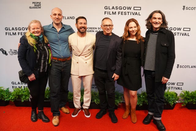 Suzanne Reid, Jonathan Lewsley, Martin Compston, Derek Wax, Frances Flannery and Justin Chadwick arrive for a screening of Fear at the Glasgow Film Theatre