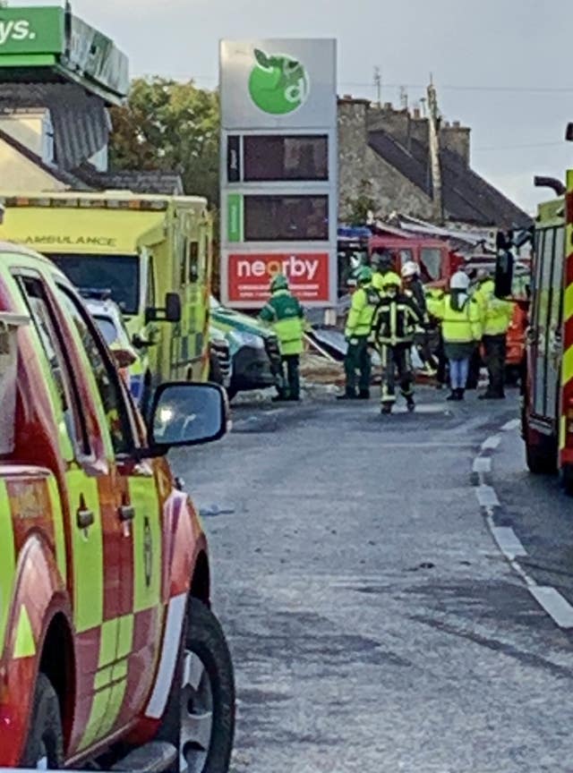 Explosion at Donegal service station