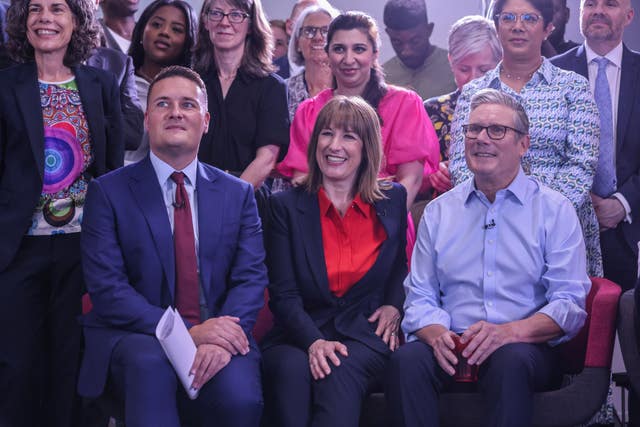 Wes Streeting, Rachel Reeves and Sir Keir Starmer