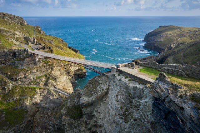 The new walkway spans a dramatic part of the Cornish coastline. David Levene