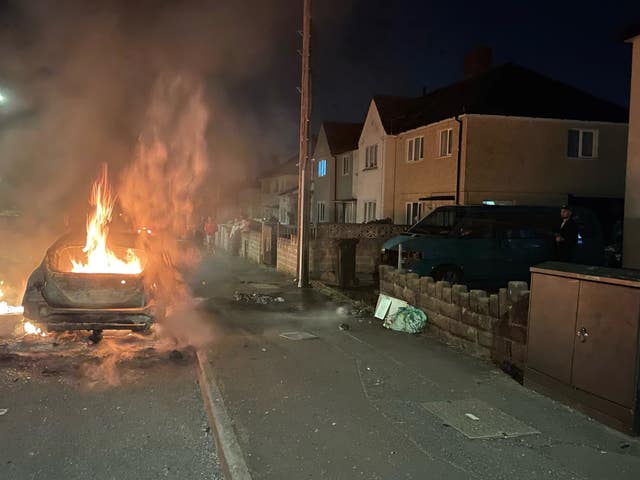 Car set alight