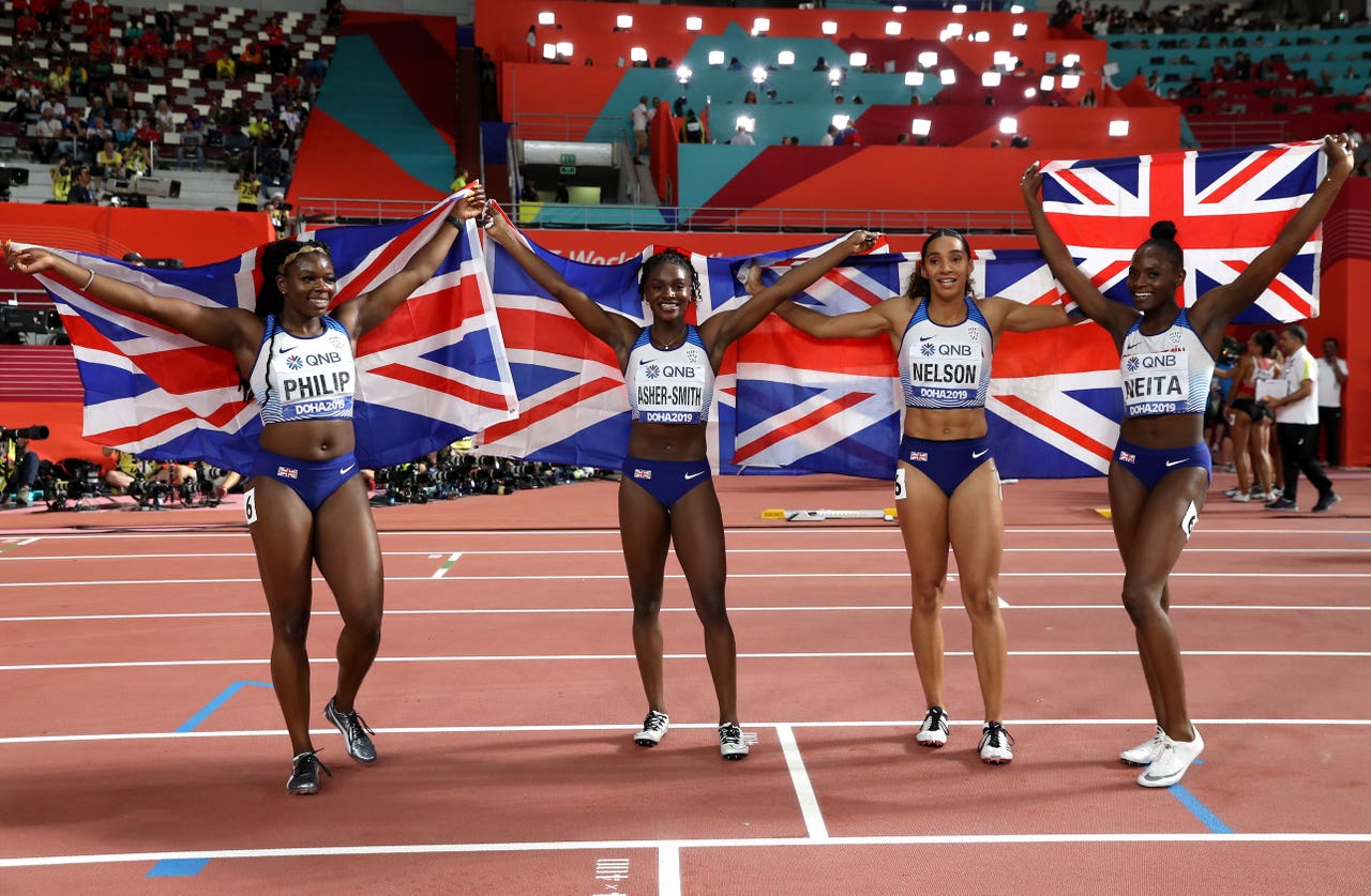 Historic hat-trick for Asher-Smith as GB celebrate double ...