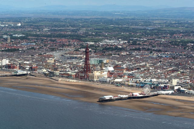 A view of Blackpool sea front