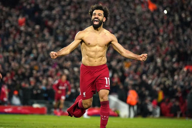 Salah scored twice in Liverpool's demolition of Manchester United at Anfield 