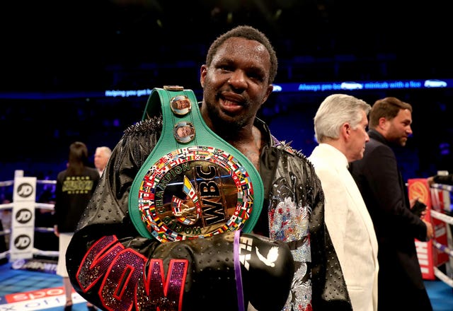 Dillian Whyte. the WBC's mandatory challenger, has won 28 of his 30 professional fights (Bradley Collyer/PA)
